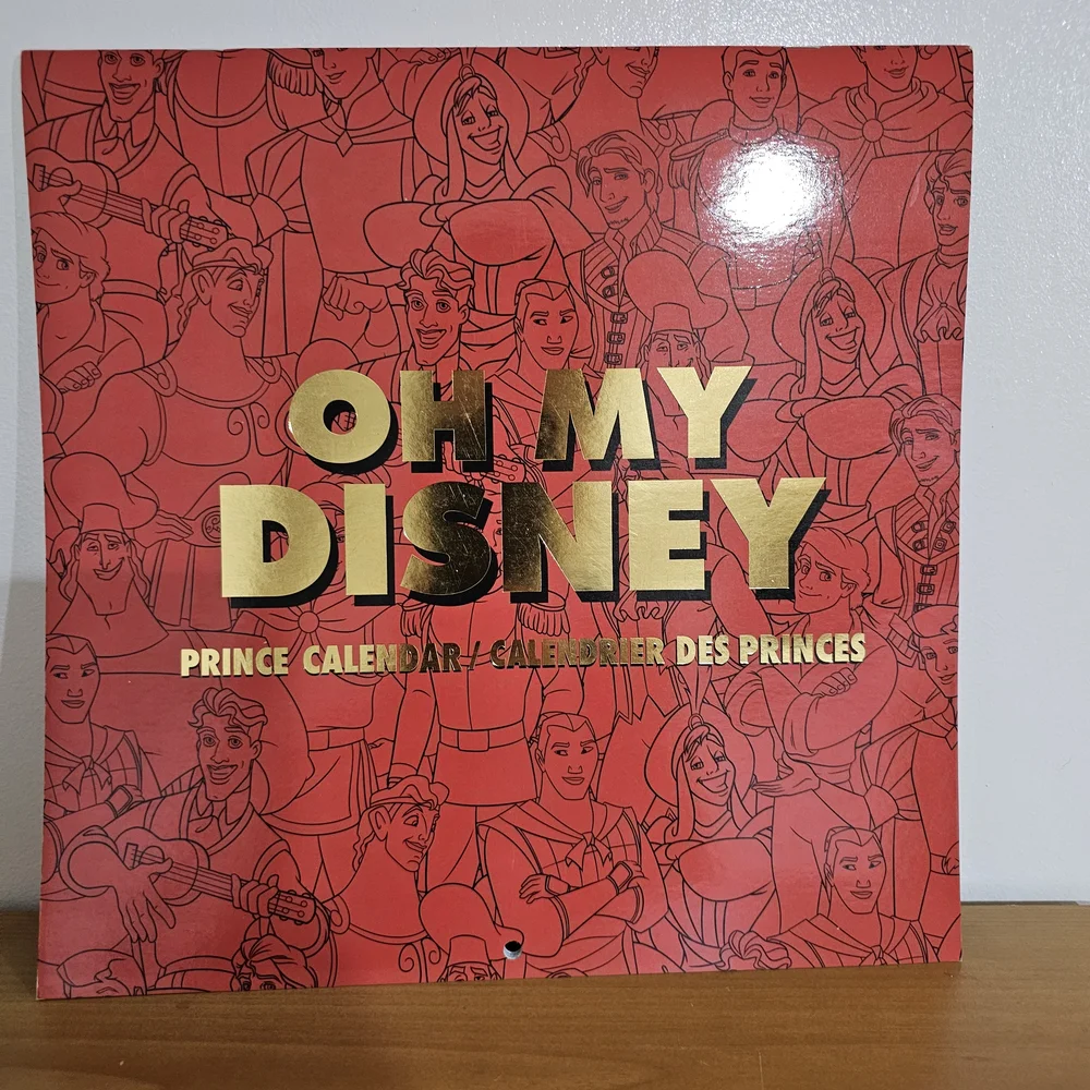 Oh My Disney DIY ANY YEAR Calendar Princes NEW Rare